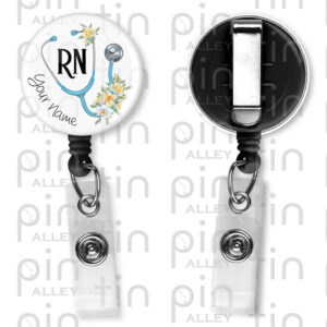 Personalized RN badge reel