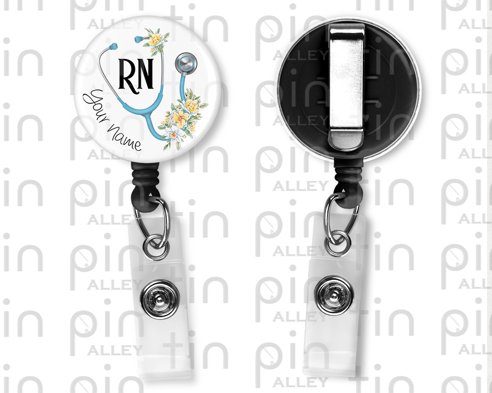 Personalized RN Badge Reel – Tin Pin Alley